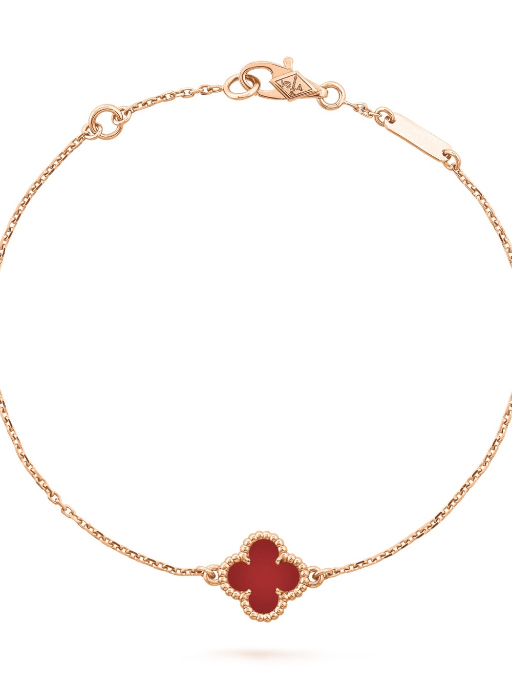 Van Cleef & Arpels Sweet Alhambra Carnelian Bracelet